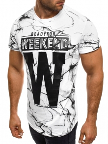 Мъжка тениска "W" - бяла