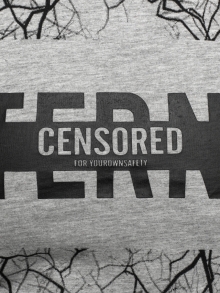 Мъжка тениска "Censored" - сива