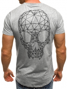 Мъжка тениска ''Skull'' - сива