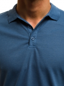 Мъжка тениска тип ''Polo'' - тъмно синя