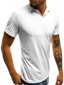 Мъжка тениска тип ''Polo'' - бяла