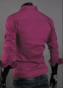 Втален модел мъжка риза - циклама