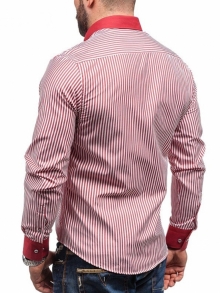 Нов модел карирана мъжка риза - червена