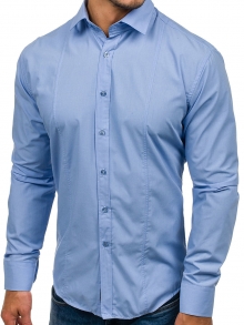 Нов модел мъжка риза Светло синя 2021