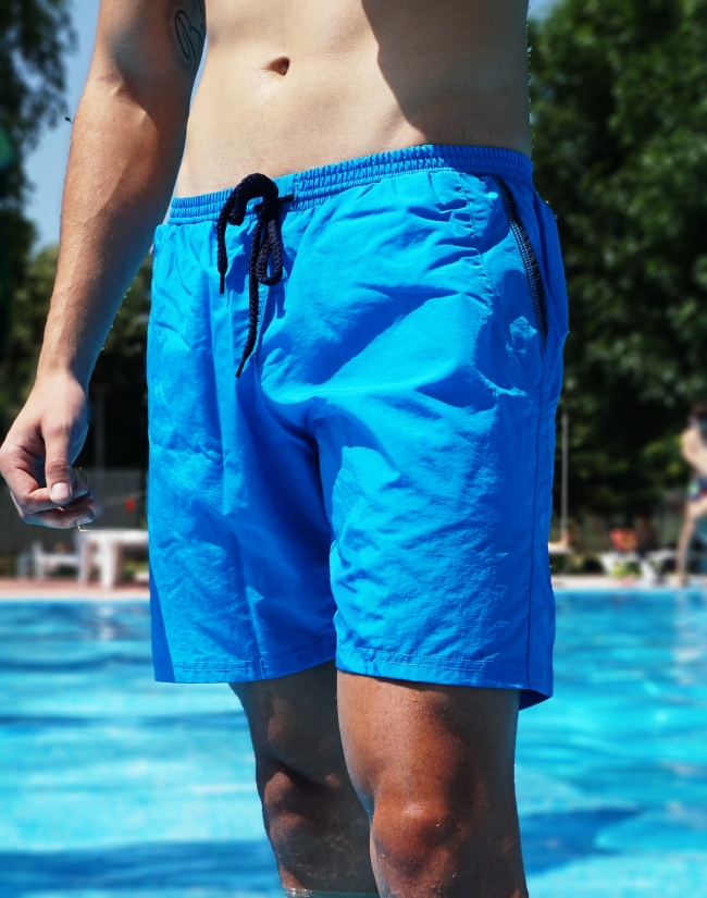 Нов модел мъжки плажни шорти - Светло сини