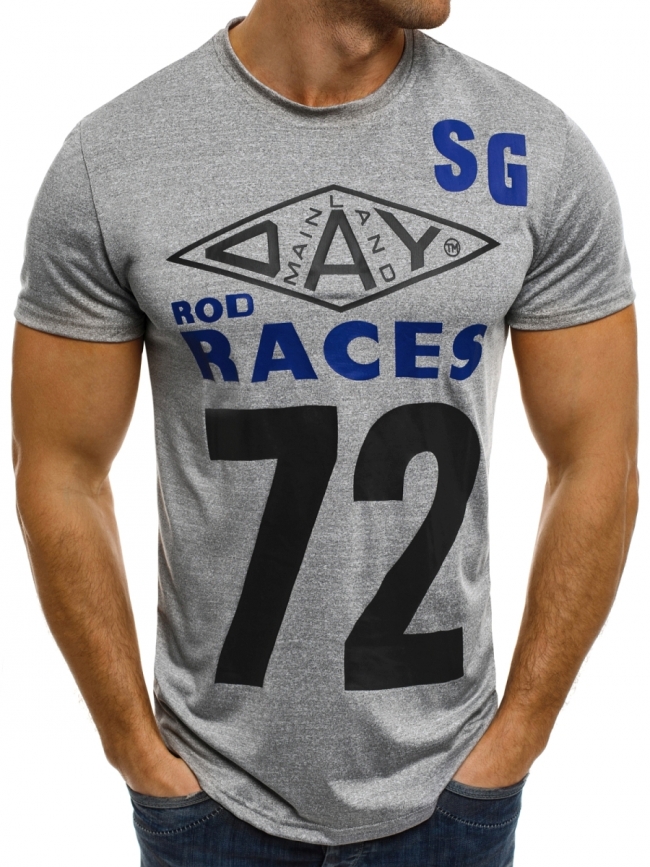 Мъжка тениска "Races" - сива