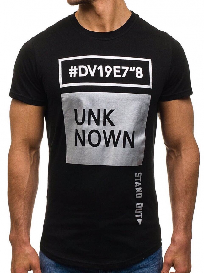 Мъжка тениска "Unknown" - черна