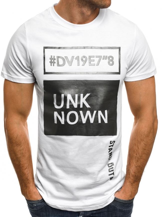 Мъжка тениска "Unknown" - бяла