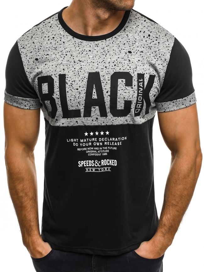 Мъжка тениска Speeds&Rocked - черна