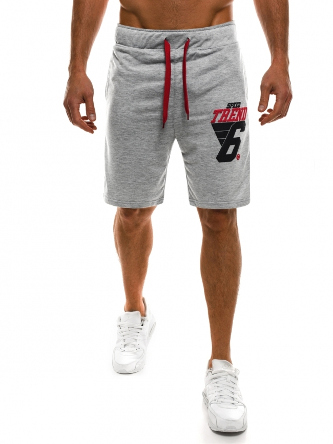 Мъжки шорти Athletic Style - светло сиви