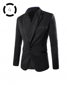Комплект черно сако и спорно-елегантна мъжка риза