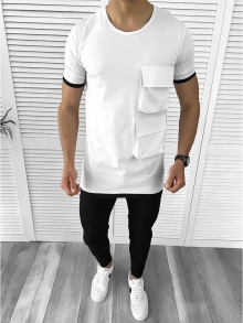 Мъжка бяла тениска